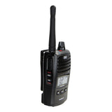Black walkie-talkie on a white background