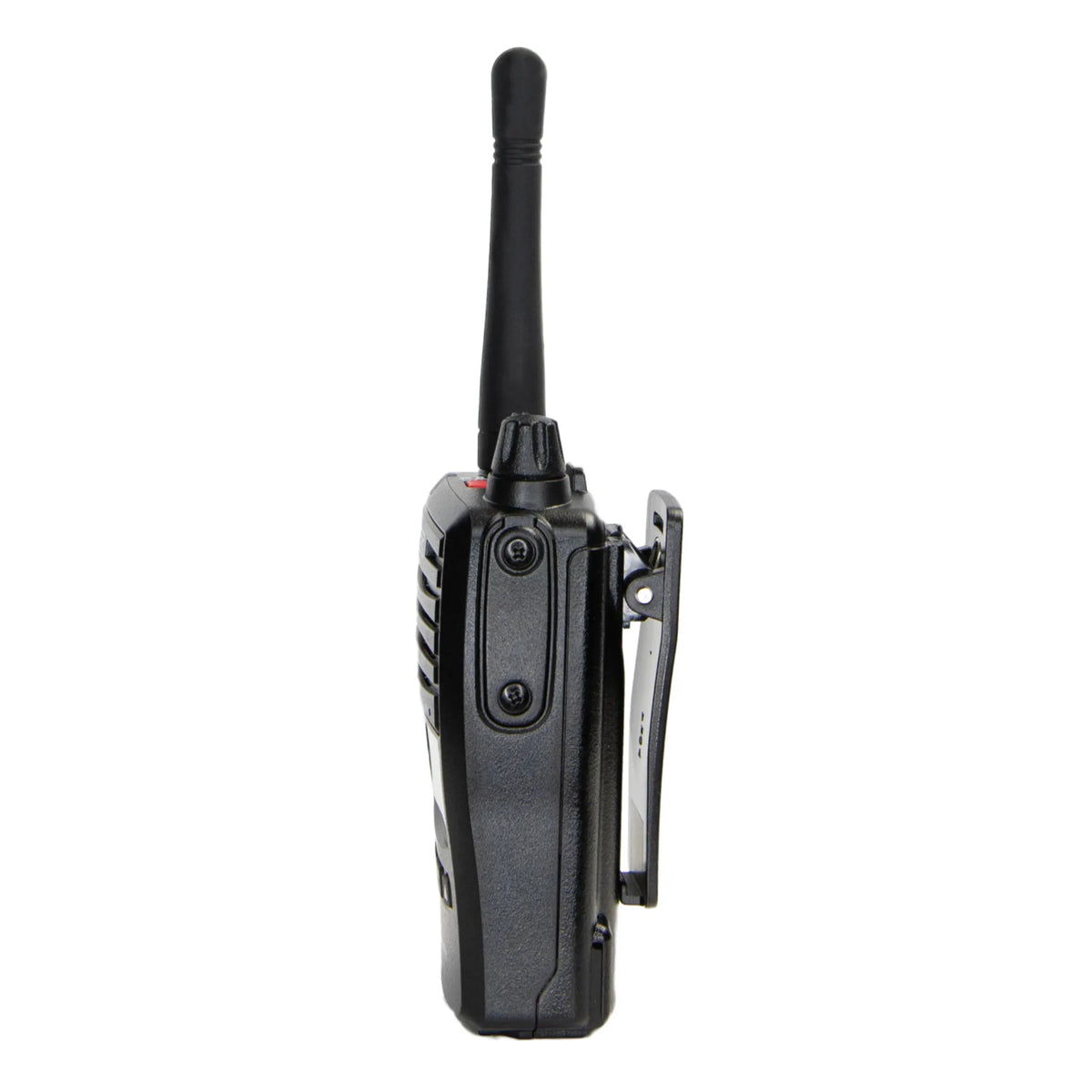 Black walkie talkie on a white background
