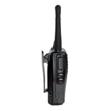 Black walkie talkie on a white background