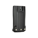 Black battery pack on a white background