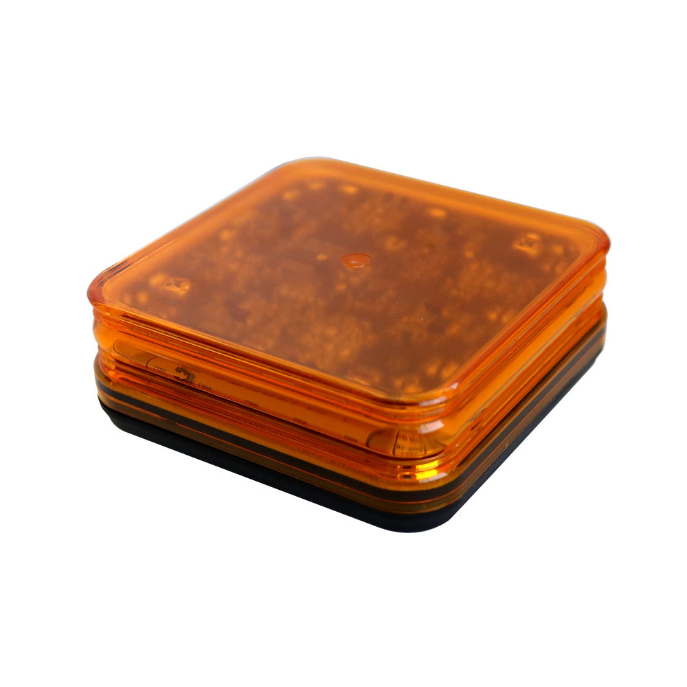 U3-24 square amber LED warning beacon detail