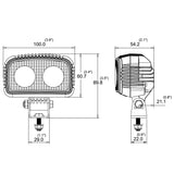 UAG Services 20W 3.9in LED work utility light, Euro beam