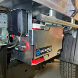 UAGS heavy duty adjustable under tray battery tray for auxiliary battery mounting with Projecta charger
