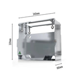 UAGS heavy duty adjustable under tray battery tray for auxiliary battery mounting with dimensions