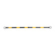 Black and yellow cone bar pole on a white background