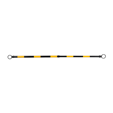 Black and yellow cone bar pole on a white background