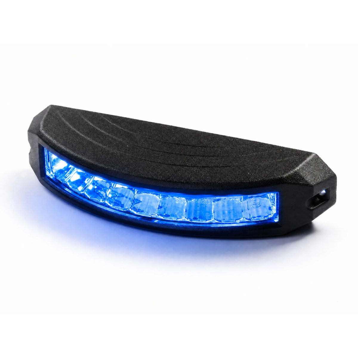 The warning light head running blue output across all nine LEDs