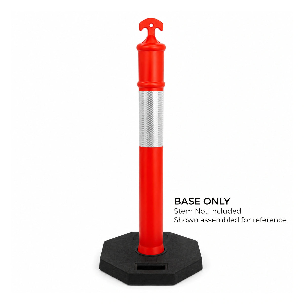 Contractor Series bollard base with T-top bollard stem fitted