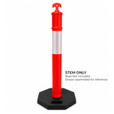 Contractor Series T-top bollard assembled with base 