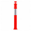 Orange Contractor Series T-top bollard stem with 3M reflective band