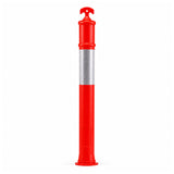 Orange Contractor Series T-top bollard stem with 3M reflective band