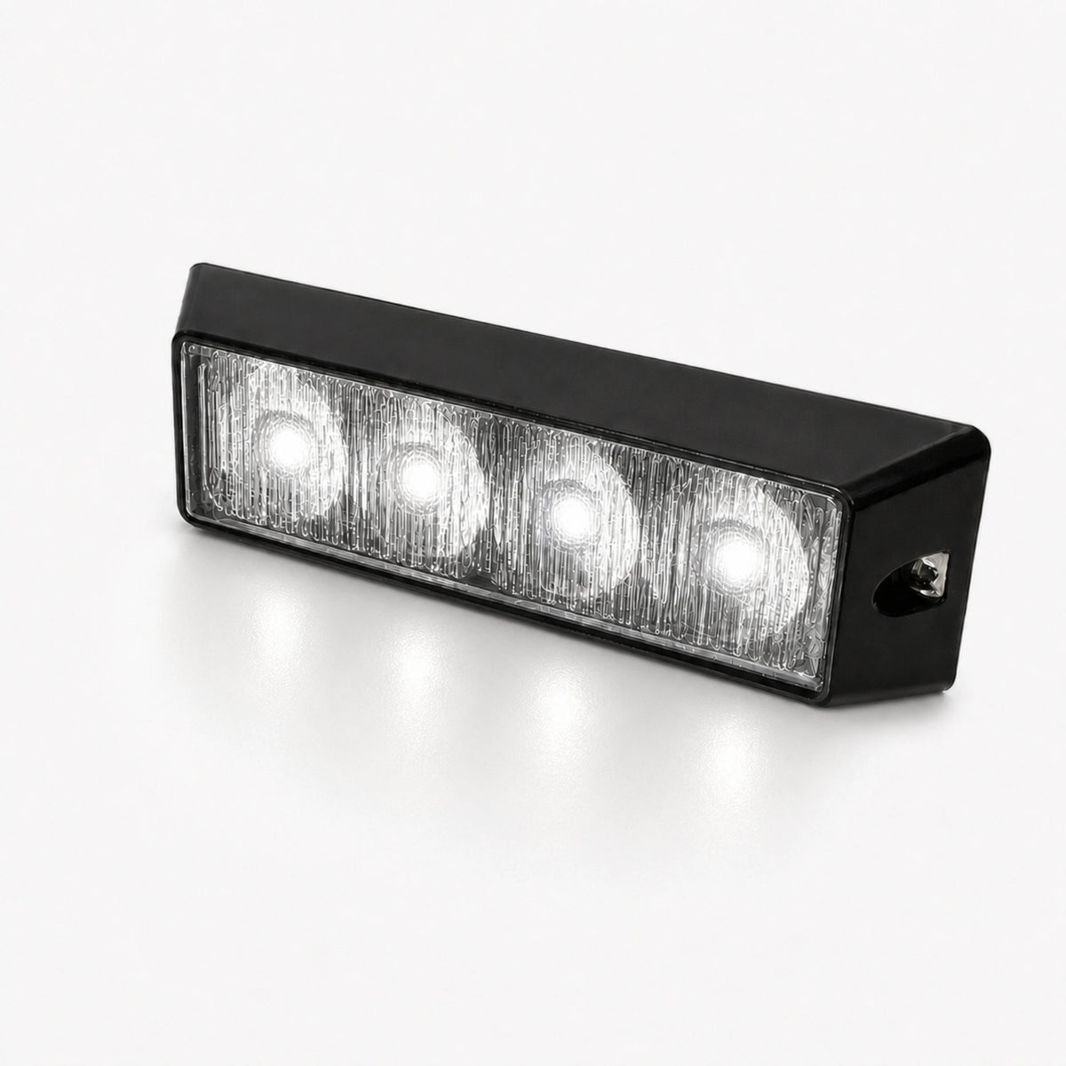 The warning light head running white output across all four LEDs