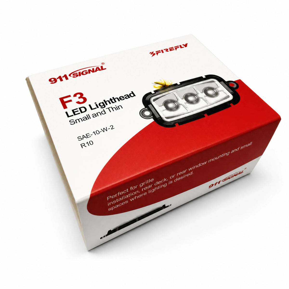 911Signal F3 retail carton for the 9W mini LED warning light head