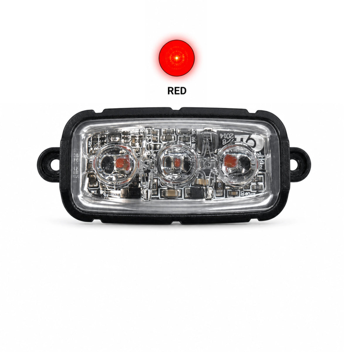 Red output colour swatch for the F3 9W mini LED warning light head
