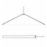 Folding DuraGal traffic sign frame leg showing deployed and folded positions