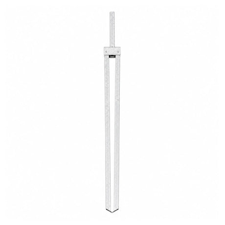 Folding DuraGal traffic sign frame leg folded for storage and transport