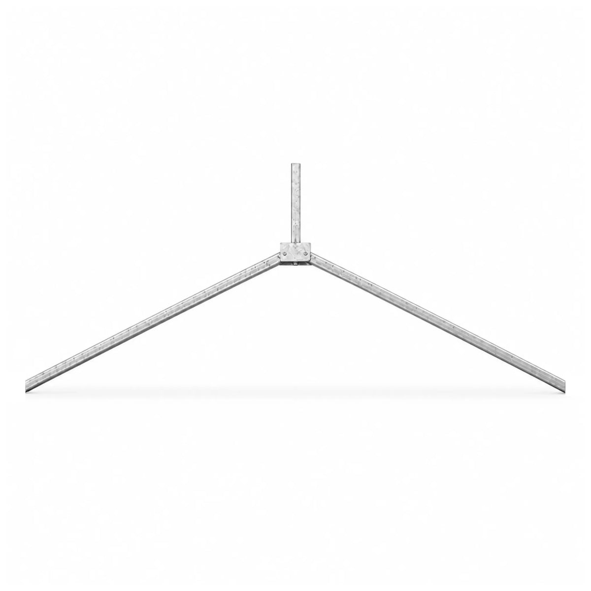 Folding DuraGal traffic sign frame leg in deployed position with 25 x 25mm SHS steel construction