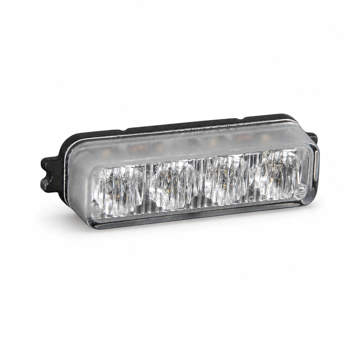The black LED warning light head shown with the rubber mounting surround removed