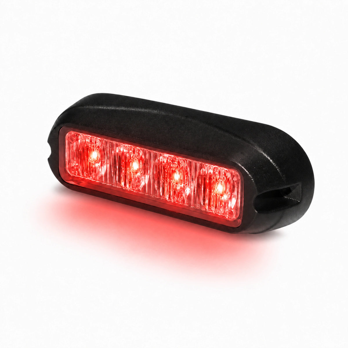 The warning light head running red LED output