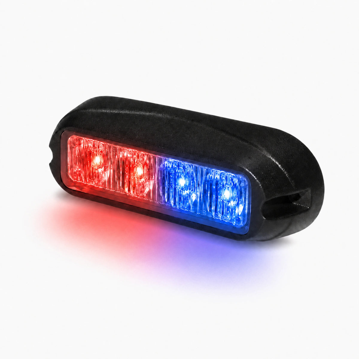 The warning light head running red and blue LED output