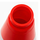 Close-up of the moulded indent handle opening at the top of the orange traffic cone