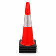 Four 900mm heavy duty traffic cones nested in a stack showing the pack of 4