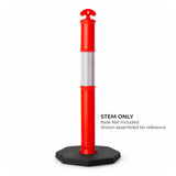 Heavy Duty Series T-top bollard assembled with base