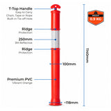 Heavy Duty Series T-top bollard stem features and specifications