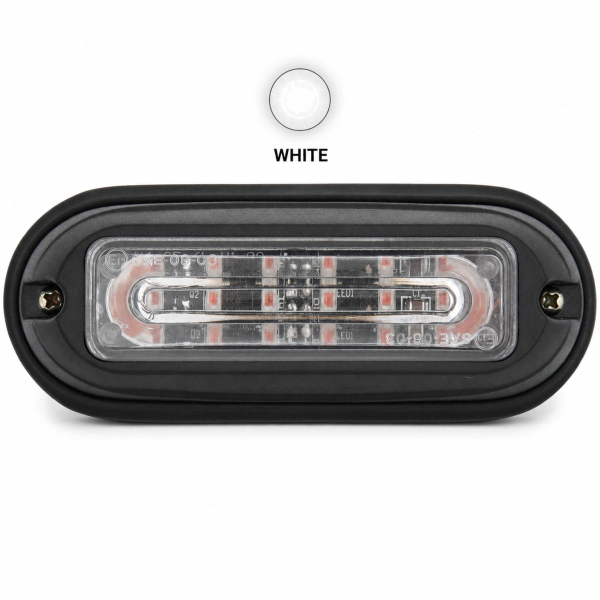 HL6 18W White LED Warning Light Head | Linear Lens