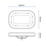 LB246 246mm amber LED fixed-mount warning mini light bar dimensions