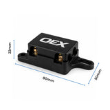 OEX ACX6535 twin in-line MIDI fuse holder dimensions image