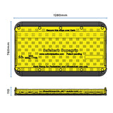 Dimension drawing of the SupaGrip SafeKerb ramp, 1280mm along the kerb edge by 760mm deep and 110mm high