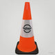 spinning 700mm orange cone with logo