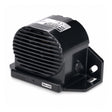 Brigade bbs-tek SA-BBS-97 self adjusting reverse alarm, black moulded housing with a ribbed front speaker grille and integral L-shaped mounting bracket