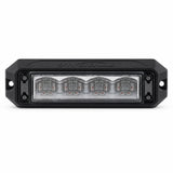 TC4 dual colour LED warning light head, front on, showing four reflector cells each holding a pair of LEDs behind the reflex lens