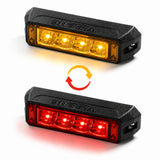 TC4 amber and red light head shown twice, lit amber above and lit red below with cycle arrows between, showing that the two colours alternate rather than run together
