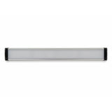 612mm double row LED strip light with aluminium body and black end caps, switched off