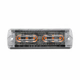 U30-6 ultra-slim LED warning light head, front view of the lens, unlit