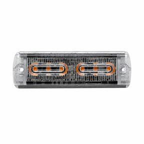 U30-6 ultra-slim LED warning light head, front view of the lens, unlit