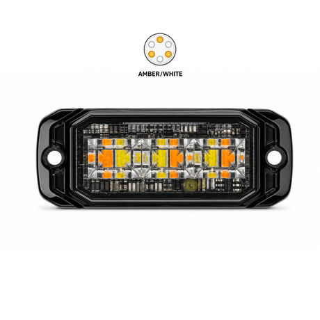3W Ultra-Slim Dual Colour LED Warning Light Head | Amber/White