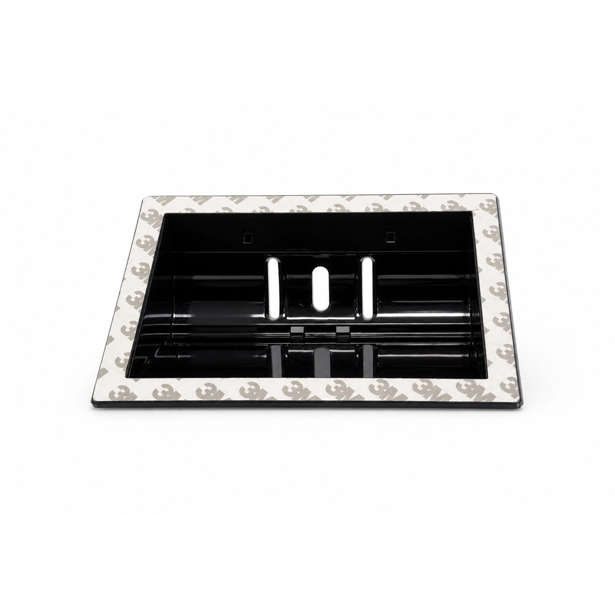 Black ABS interior window mount with a slim LED warning light head fitted in the angled opening
