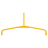 Curved traffic sign frame leg shown on a white background highlighting the 20 x 20mm SHS steel construction and curved leg ends